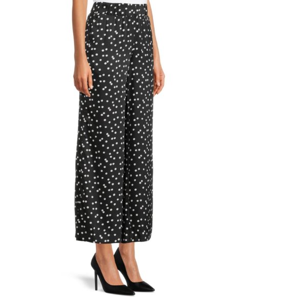 Women's Polka Dot Pull On Soft Woven Pants XL - Picture 3 of 6